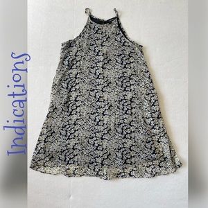 INDICATIONS Floral Print Halter Shift Dress XS
